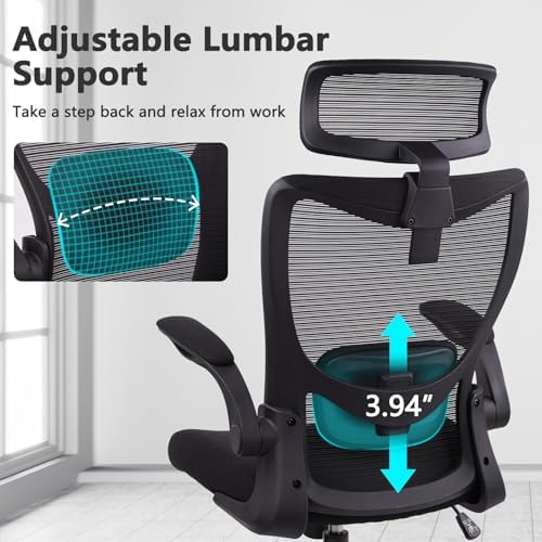 CLATINA 400LB Heavy Duty Ergonomic Mesh Office Chair