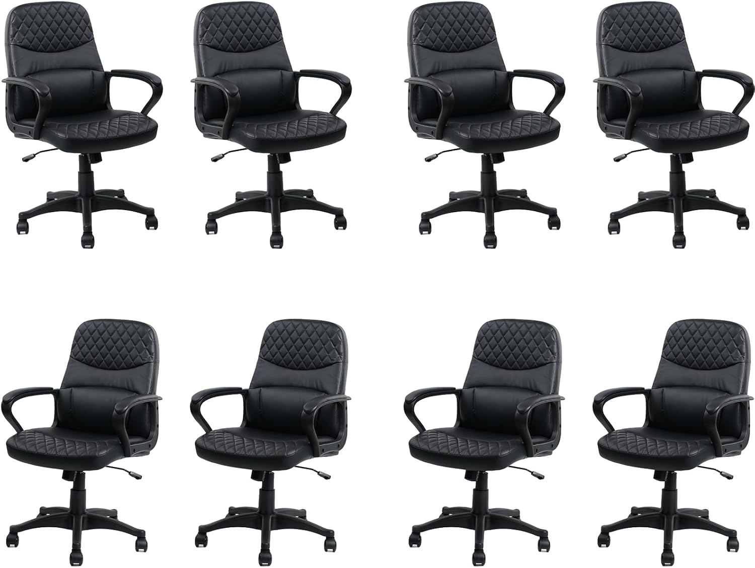 CLATINA Ergonomic Office Chair - Mid Back Leather Executive