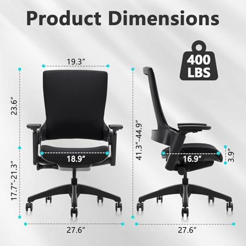 CLATINA Ergonomic Office Chair with 3D Armrest & Lumbar