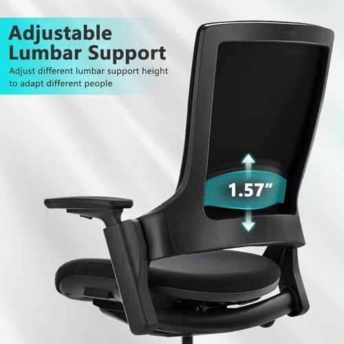 CLATINA Ergonomic Office Chair with 3D Armrest & Lumbar