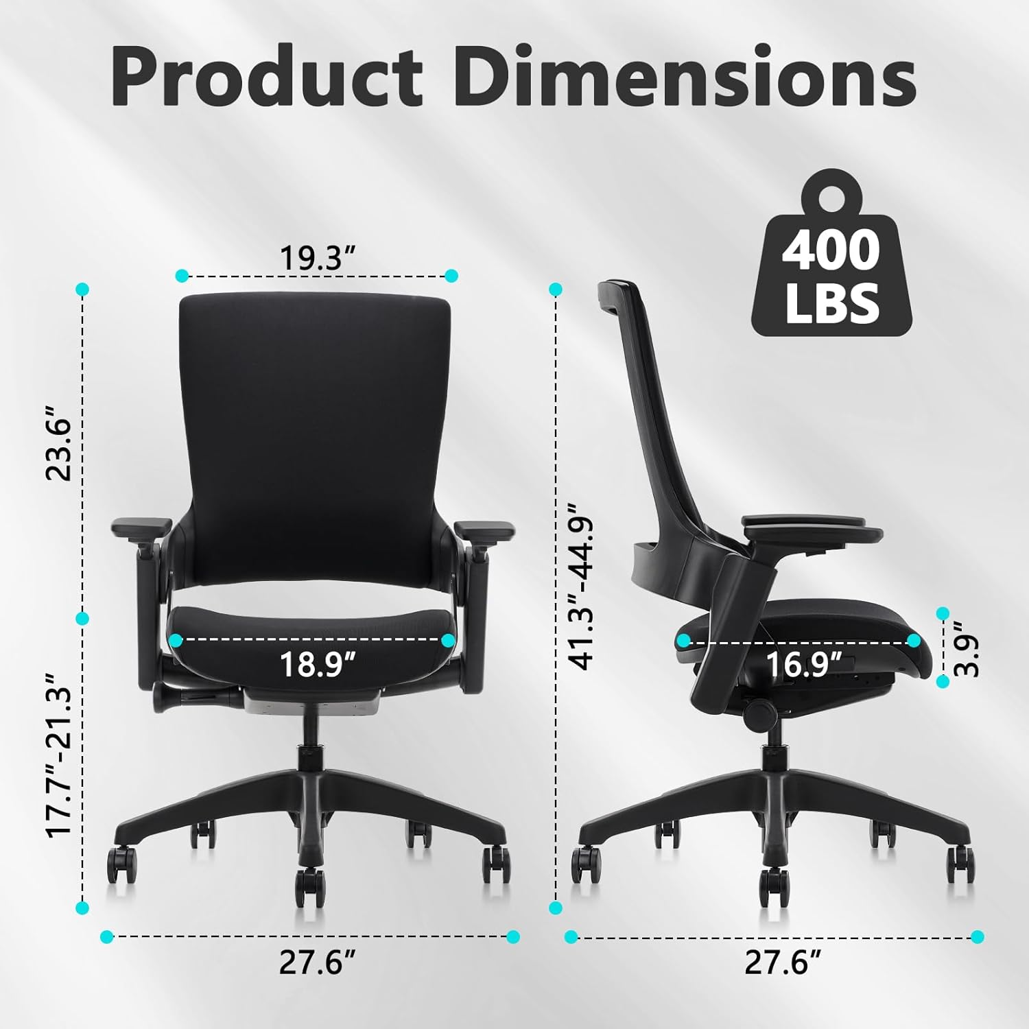 CLATINA Ergonomic Office Chair with 3D Armrest & Lumbar